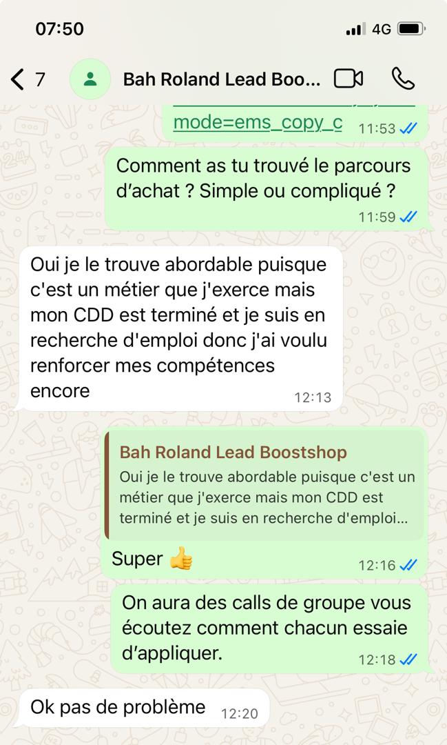 Témoignage de apprenant