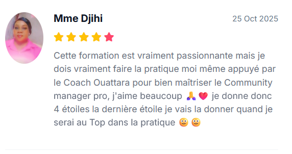 Témoignage de apprenant